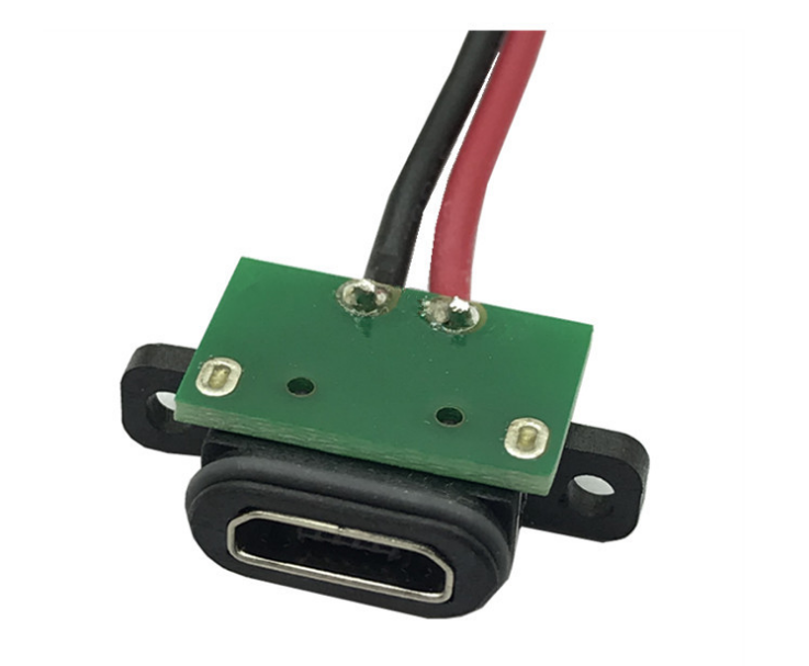 MICRO USB 5P防水母座 IPX8防水等级 带螺孔全贴
