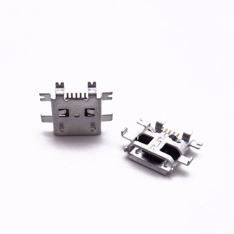 MICRO USB 5P母座 沉板0.7 前插后贴 卷边