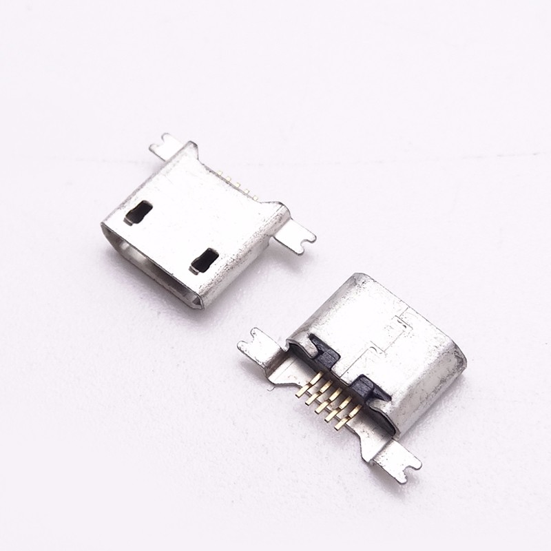 MICRO USB 5P母座 沉板1.17 SMT 后两脚 全贴直边
