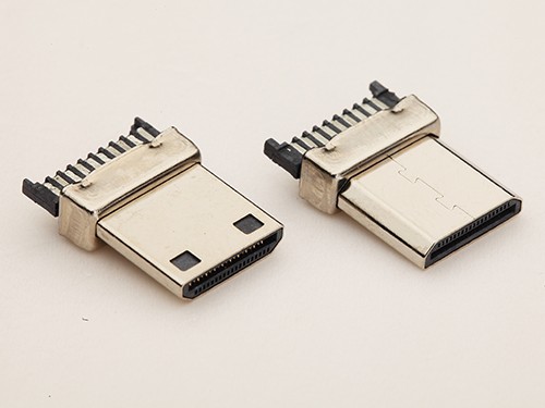 MICRO HDMI 19P公头 MINI焊线式公头 带线夹