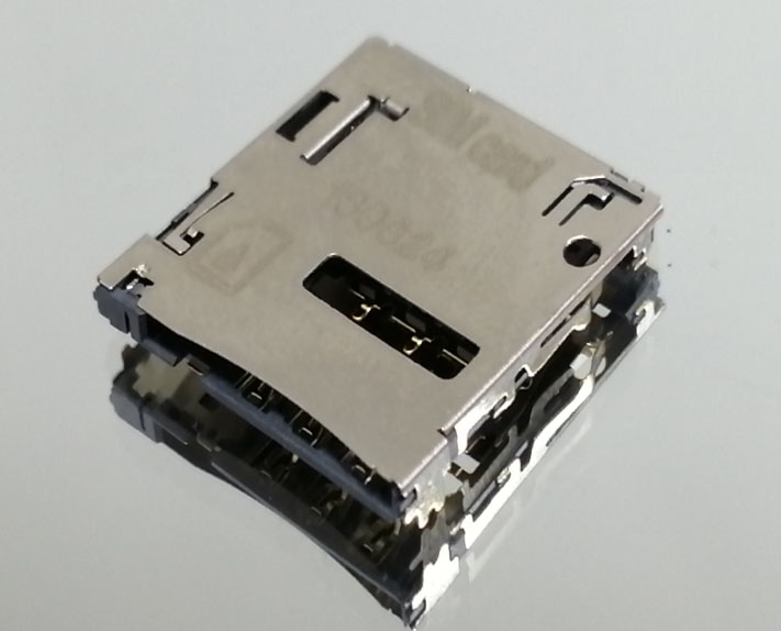 PUSH MICRO SIM卡座 CARD 6PIN H=1. 27 PUSH 15. 10+15.95+1.27