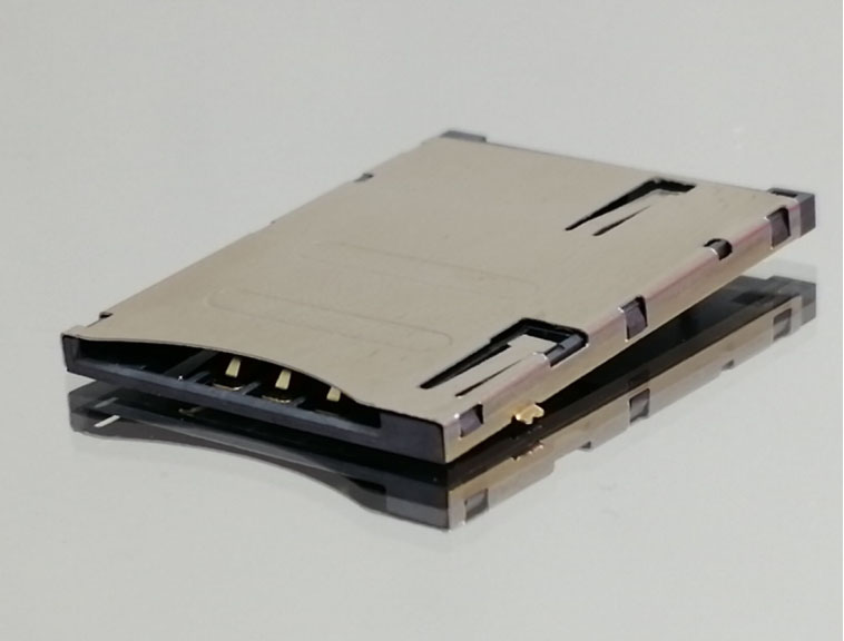 PUSH SIM卡座 CARD 6+1 PIN H=1.85 PH=1. 27 有柱14.0 26.85+19. 20+1. 85