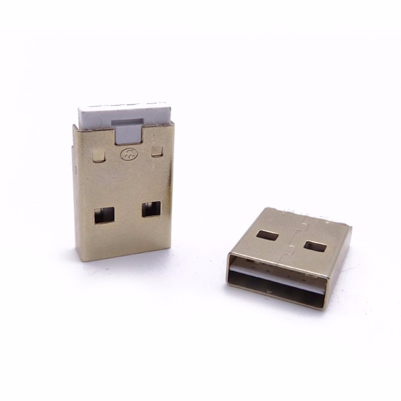 USB 2.0公头 双面插正反插两面插 焊线式公头 外壳镀金