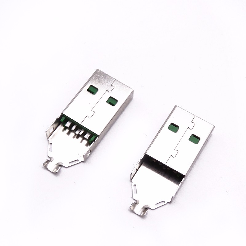USB 5P夹板公头 OPPO大电流两件套公头 夹板式