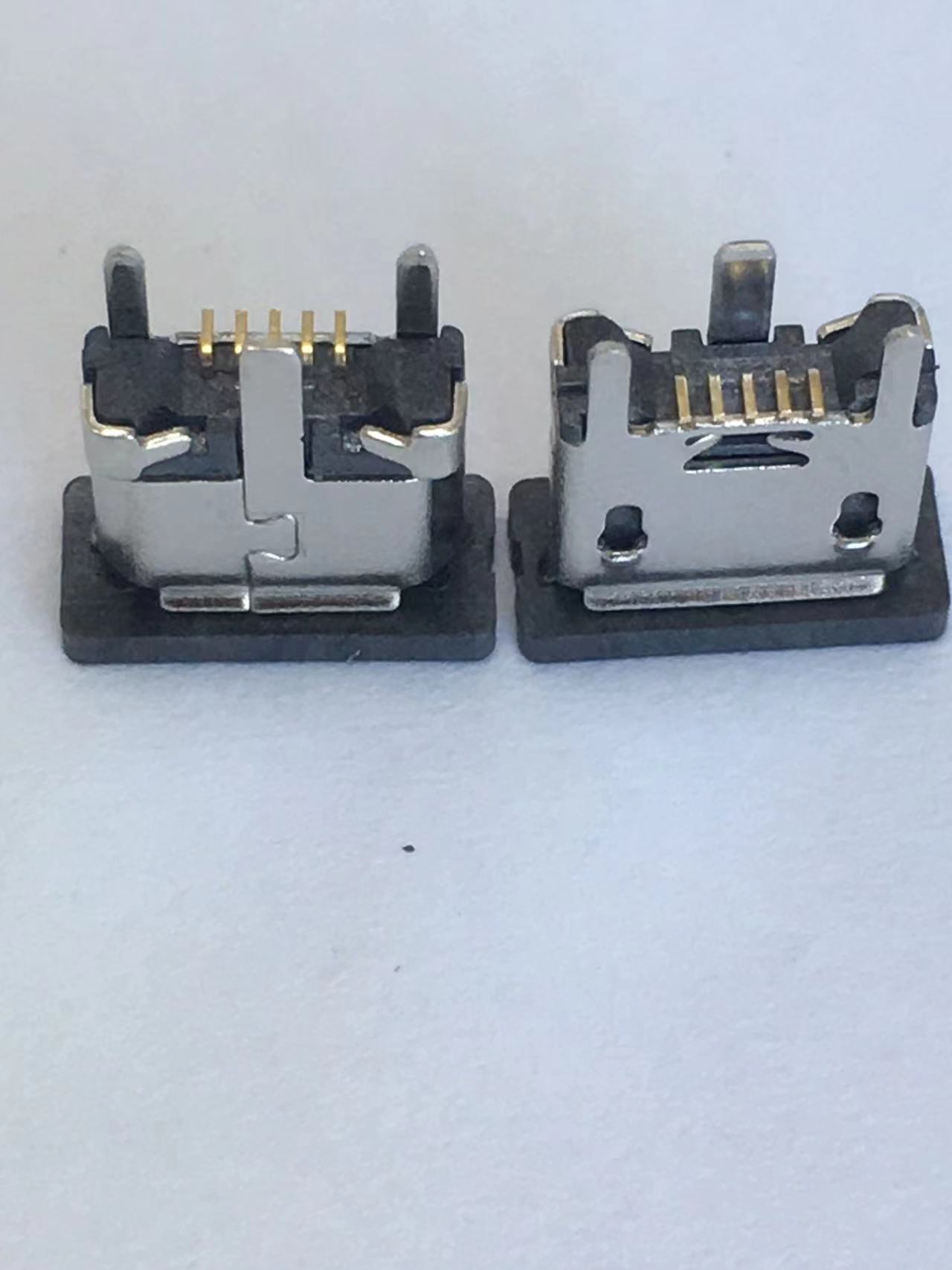 USB连接器 MICRO 5P 母座 立贴母座 外三脚插MICRO立贴母座